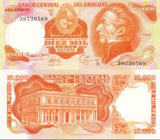 *10000 Pesos Uruguay 1974, P53b UNC - Kliknutím na obrázok zatvorte -